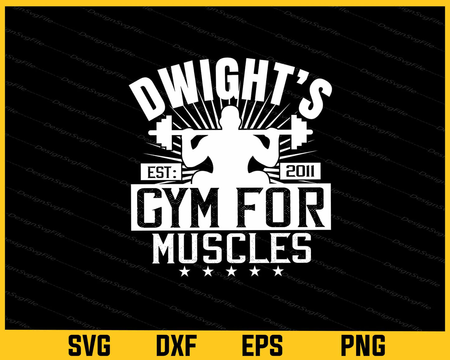 Dwights Gym For Muscles Svg Cutting Printable File  - Premium Cutting Files in SVG, PNG & EPS Formats - Premium SVG Cutting Files for Crafts