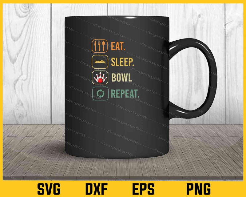 Eat Sleep Bowl Repeat mug