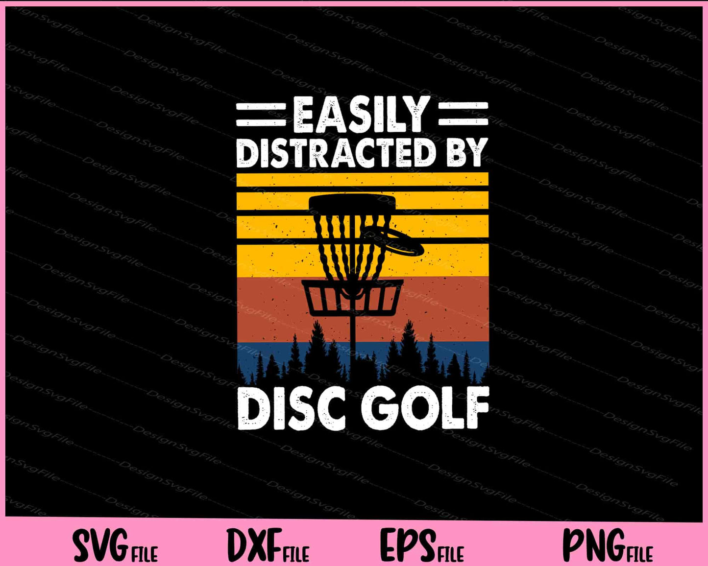 Easily Distracted By Disc Golf Svg Cutting Printable Files  - Premium Cutting Files in SVG, PNG & EPS Formats - Premium SVG Cutting Files for Crafts