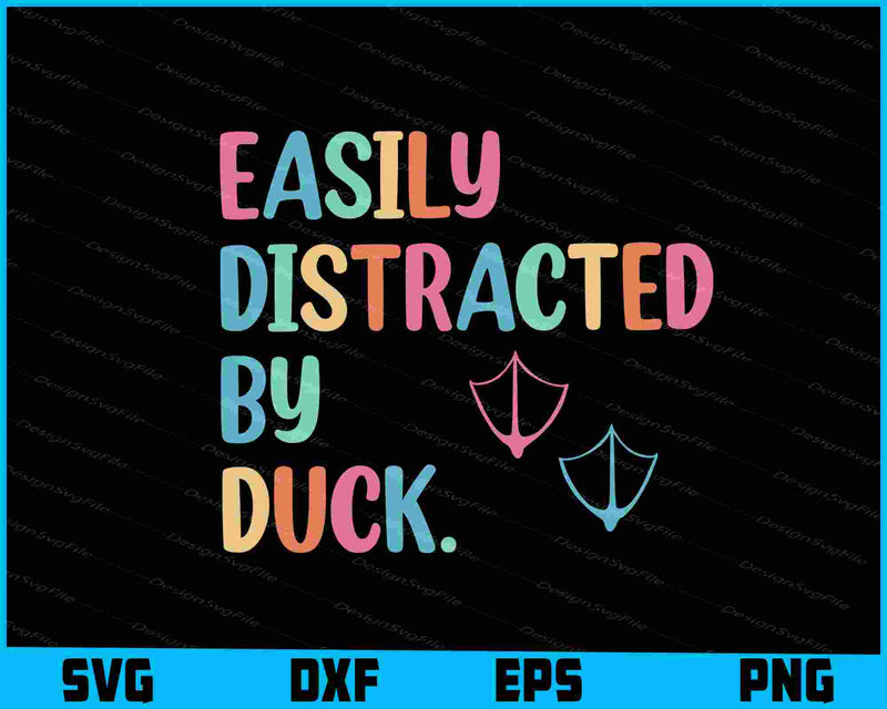 Easily Distracted By Duck SVG, Animals PNG