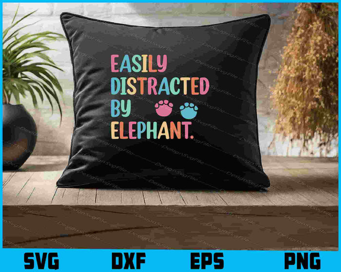 Easily Distracted By Elephant SVG, Animals PNG