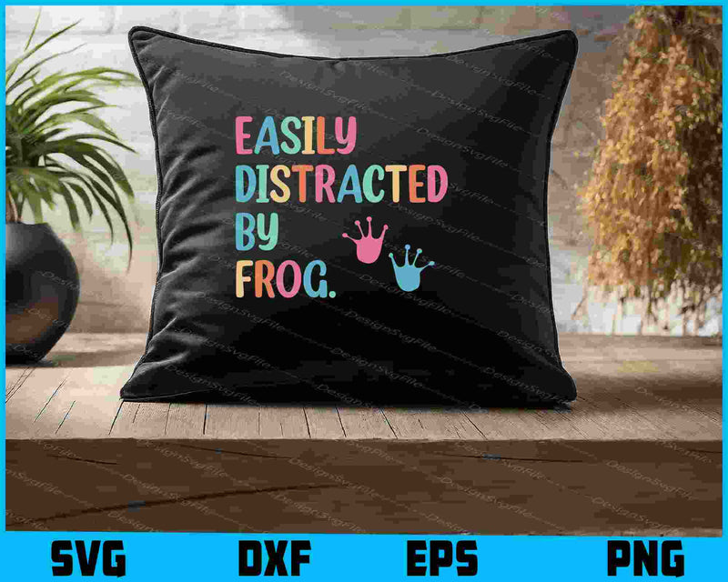 Easily Distracted By Frog SVG, Animals PNG