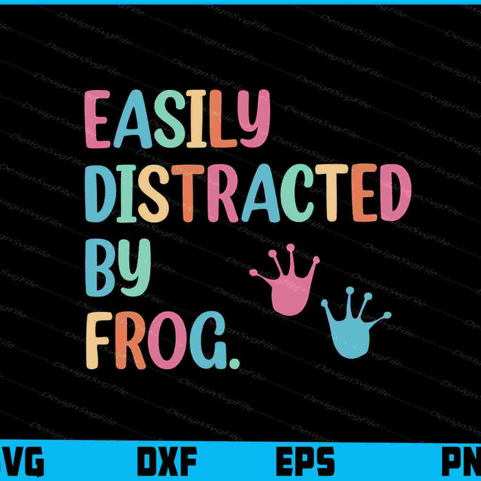 Easily Distracted By Frog SVG, Animals PNG