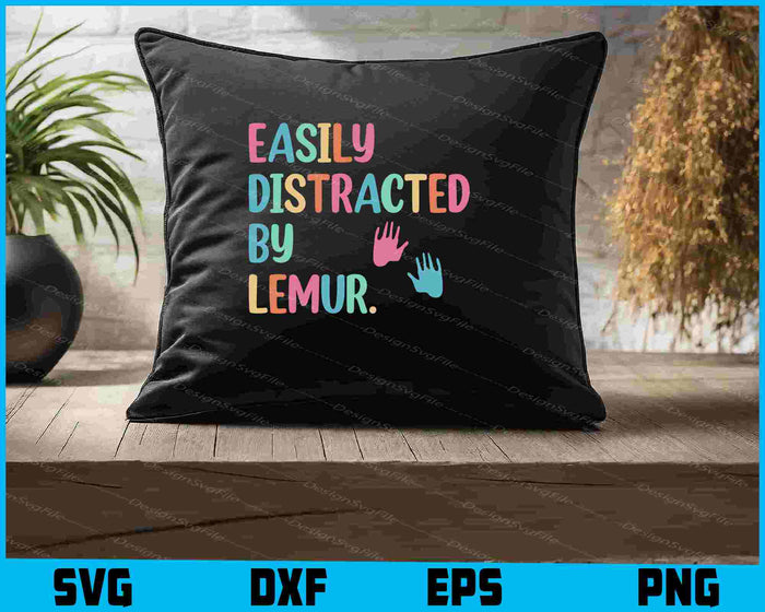 Easily Distracted By Lemur SVG
