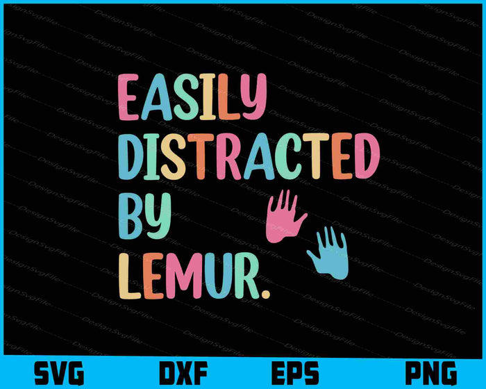 Easily Distracted By Lemur SVG