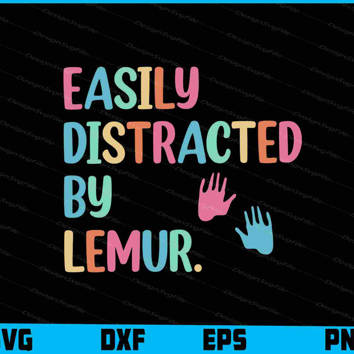 Easily Distracted By Lemur SVG
