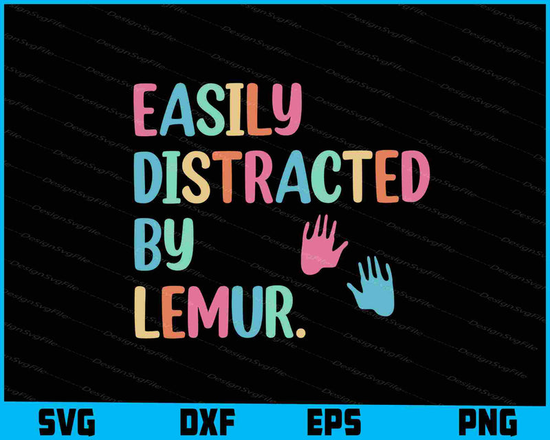 Easily Distracted By Lemur SVG