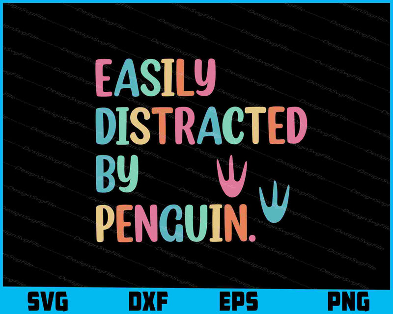 Easily Distracted By Penguin SVG