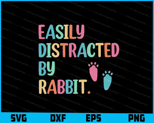 Easily Distracted By Rabbit SVG, Animals PNG