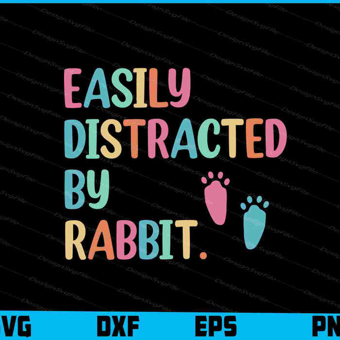 Easily Distracted By Rabbit SVG, Animals PNG