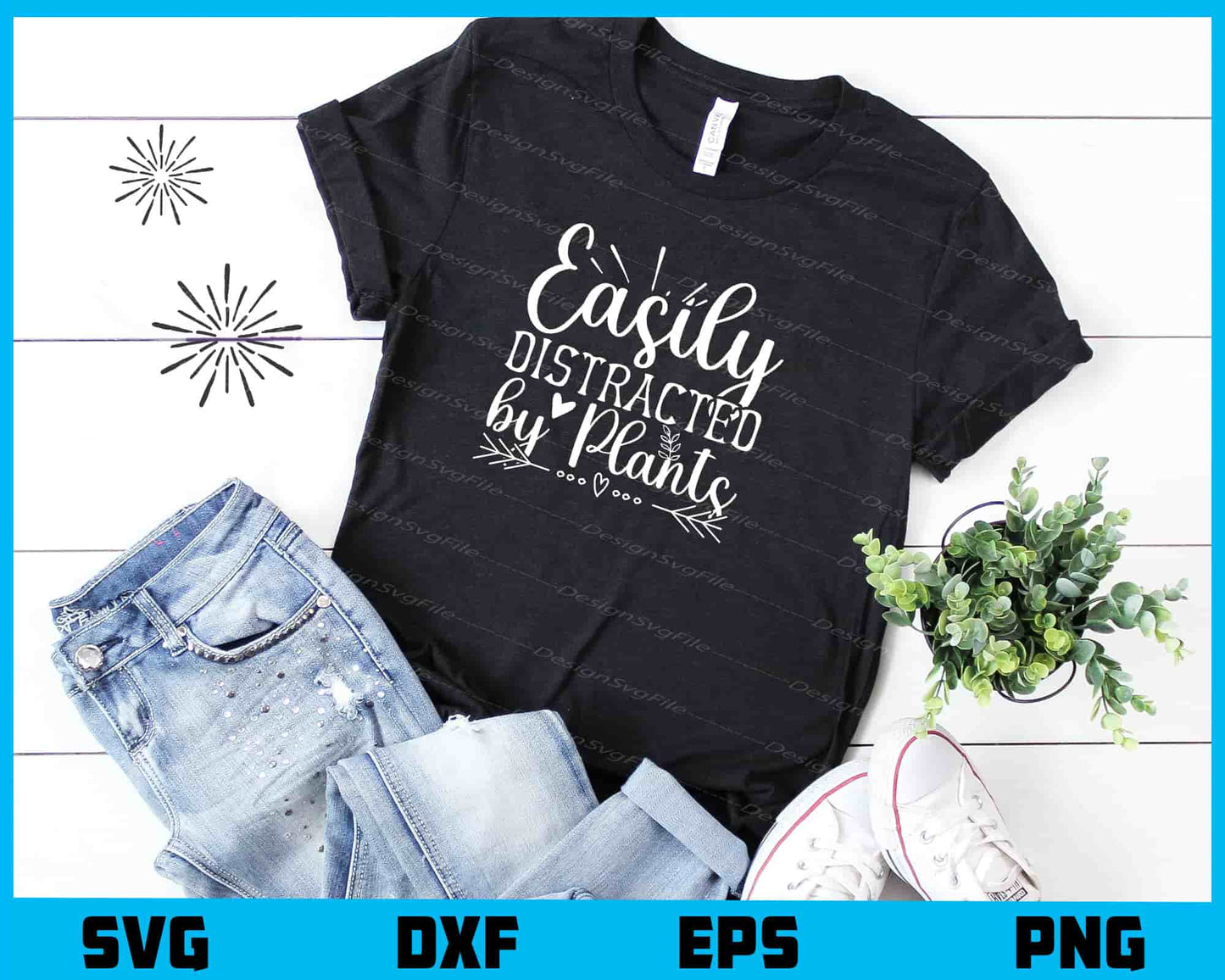 Easily Distracted by Plants Svg Cutting Printable File  - Premium Cutting Files in SVG, PNG & EPS Formats - Premium SVG Cutting Files for Crafts