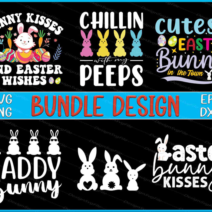 Easter Day Bundle SVG, Bunny SVG Easter Bunny PNG