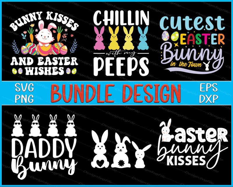 Easter Day Bundle SVG, Bunny SVG Easter Bunny PNG