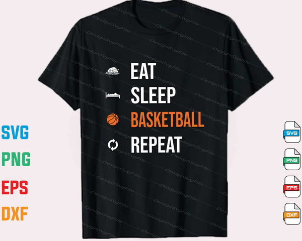 Eat Sleep Basketball Repeat t shirt