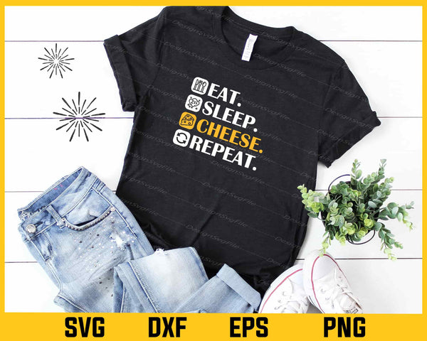 Eat Sleep Cheese Repeat t shirt