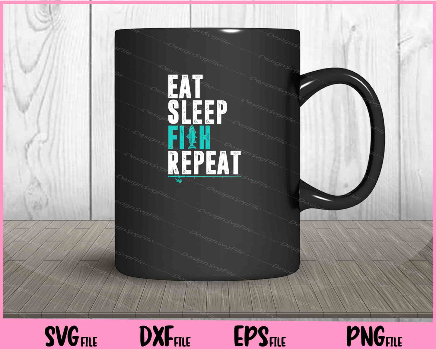 Eat Sleep Fish Repeat Kids Fishing Svg Cutting Printable Files  - Premium Cutting Files in SVG, PNG & EPS Formats - Premium SVG Cutting Files for Crafts