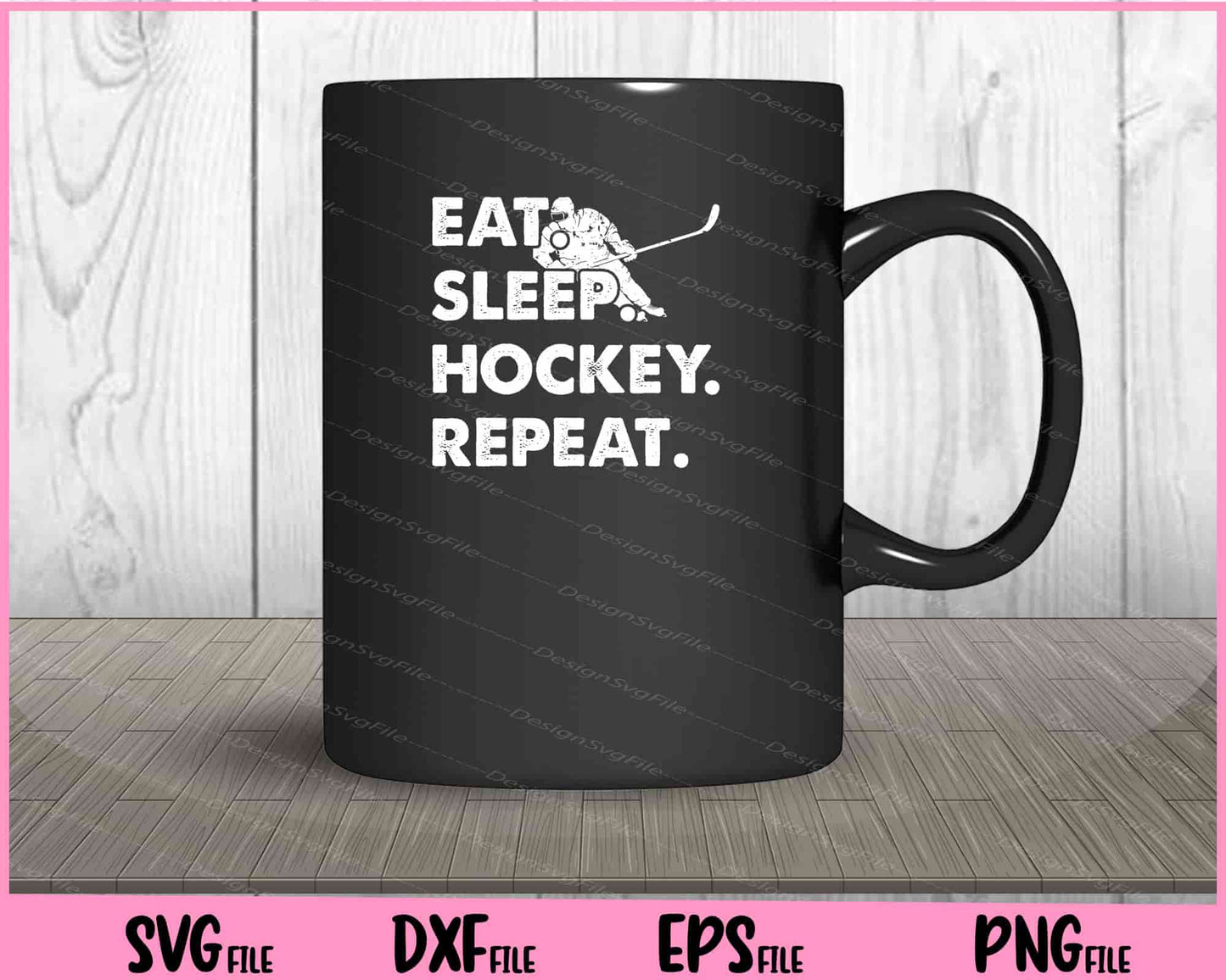 Eat Sleep Hockey Repeat Svg Cutting Printable Files  - Premium Cutting Files in SVG, PNG & EPS Formats - Premium SVG Cutting Files for Crafts