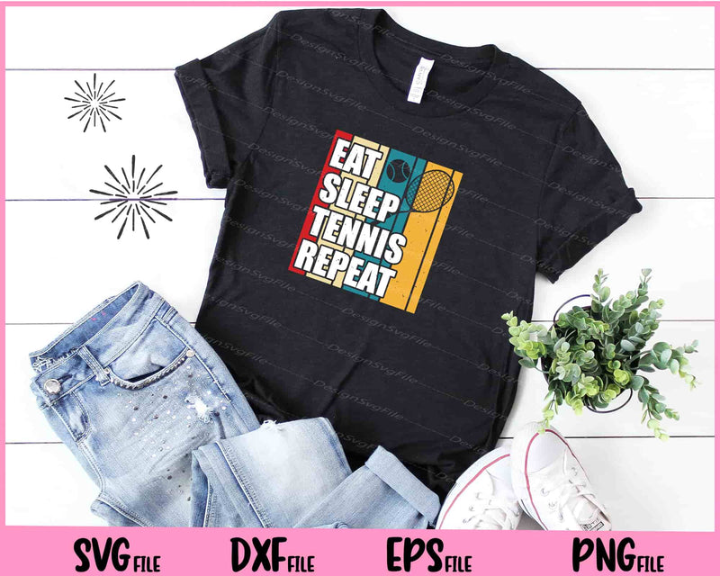 Eat Sleep Tennis Repeat vintage t shirt