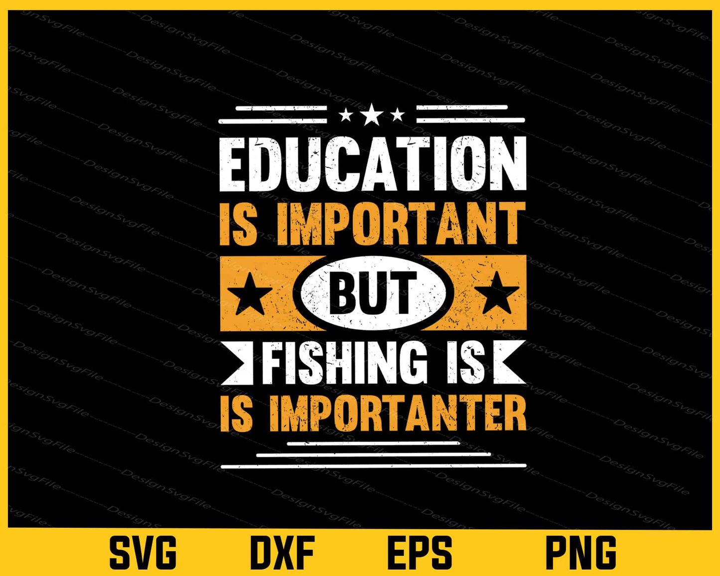 Education Is Impotant But Summer Fishing Svg Cutting Printable File  - Premium Cutting Files in SVG, PNG & EPS Formats - Premium SVG Cutting Files for Crafts