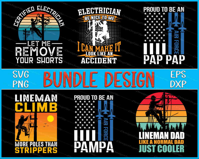 Electrician  Bundle SVG, Lineman Dad PNG