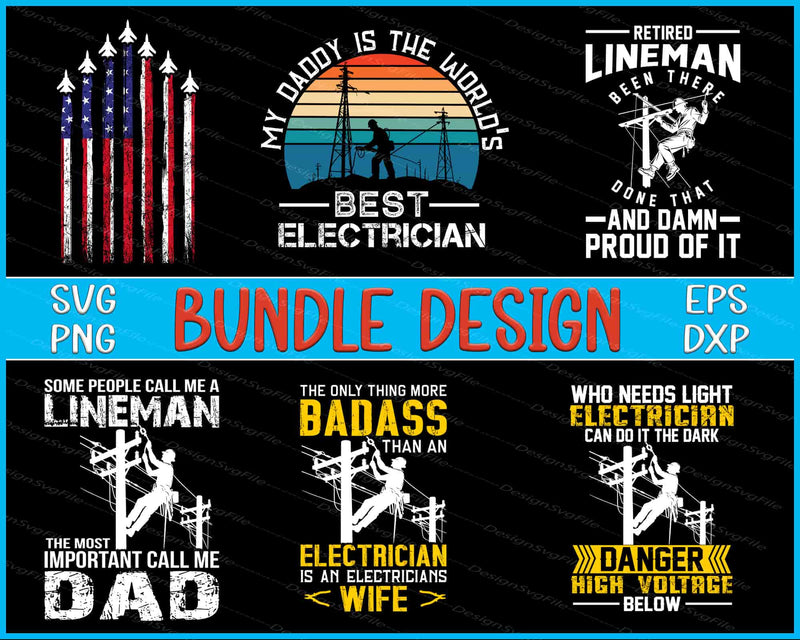 Electrician SVG, Lineman Dad PNG Air Force US