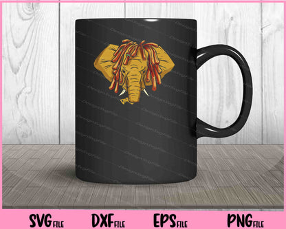 Elephant Animal Dreadlocks Svg Cutting Printable Files  - Premium Cutting Files in SVG, PNG & EPS Formats - Premium SVG Cutting Files for Crafts