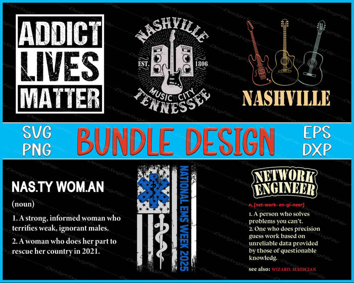 Engineer Bundle SVG, USA Flag PNG Music
