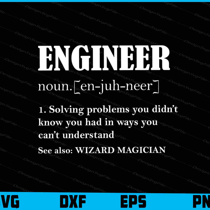 Engineering Shirt For Men ENGINEER DEFINITION SVG