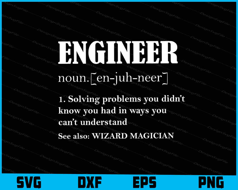 Engineering Shirt For Men ENGINEER DEFINITION SVG