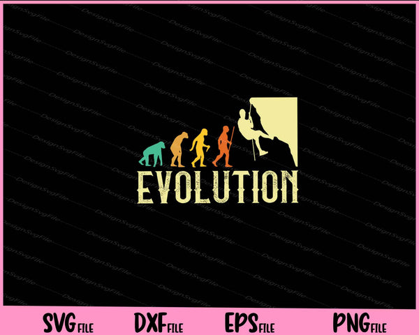 Evolution Climbing Vintage Retro svg