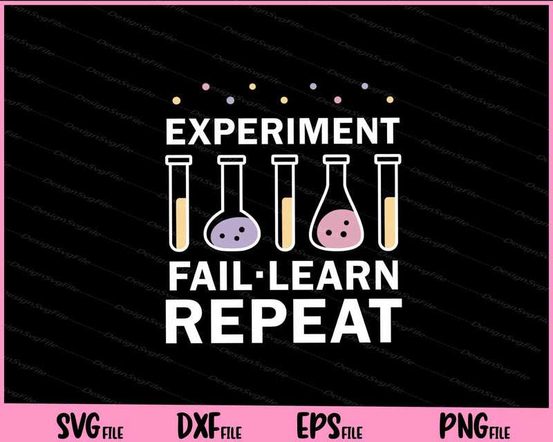 Experiment Fail. learn Repeat Svg Cutting Printable Files
