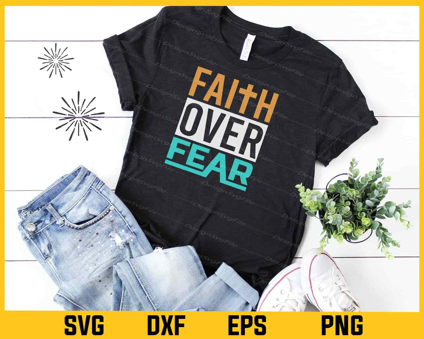 Faith Over Fear Jesus Svg Cutting Printable File  - Premium Cutting Files in SVG, PNG & EPS Formats - Premium SVG Cutting Files for Crafts