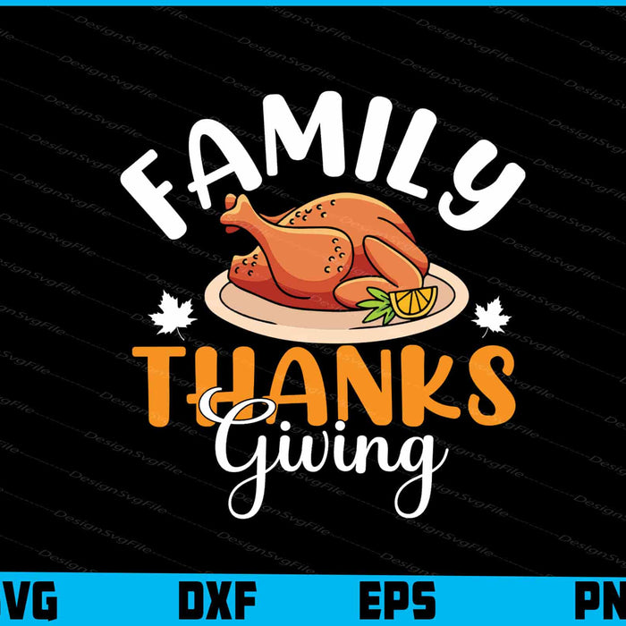 Family Thankful SVG Thanksgiving