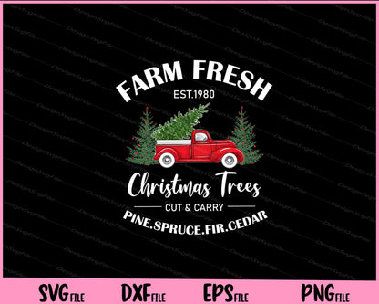 Farm Fresh Christmas Trees Svg Cutting Printable Files  - Premium Cutting Files in SVG, PNG & EPS Formats - Premium SVG Cutting Files for Crafts