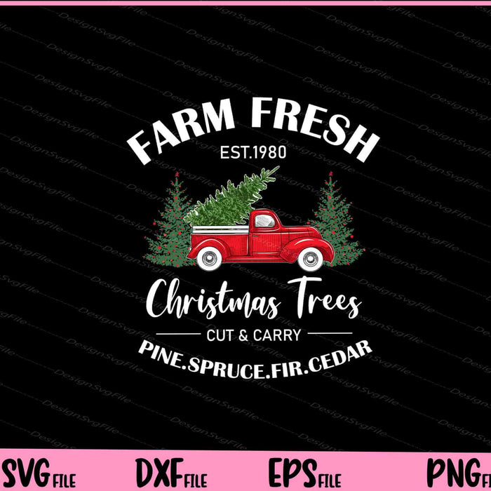 Farm Fresh Christmas Trees Svg Cutting Printable Files  - Premium Cutting Files in SVG, PNG & EPS Formats - Premium SVG Cutting Files for Crafts