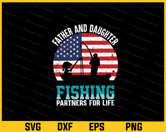 Father And Daughter Fishing Partners Svg Cutting Printable File  - Premium Cutting Files in SVG, PNG & EPS Formats - Premium SVG Cutting Files for Crafts