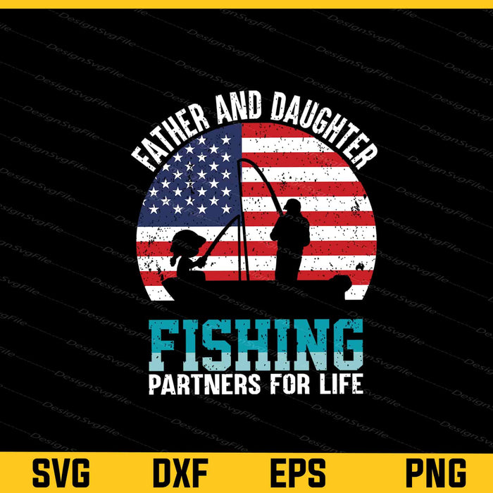 Father And Daughter Fishing Partners Svg Cutting Printable File  - Premium Cutting Files in SVG, PNG & EPS Formats - Premium SVG Cutting Files for Crafts