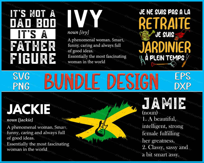 Father Bundle SVG, Jamaica Flag PNG Christmas