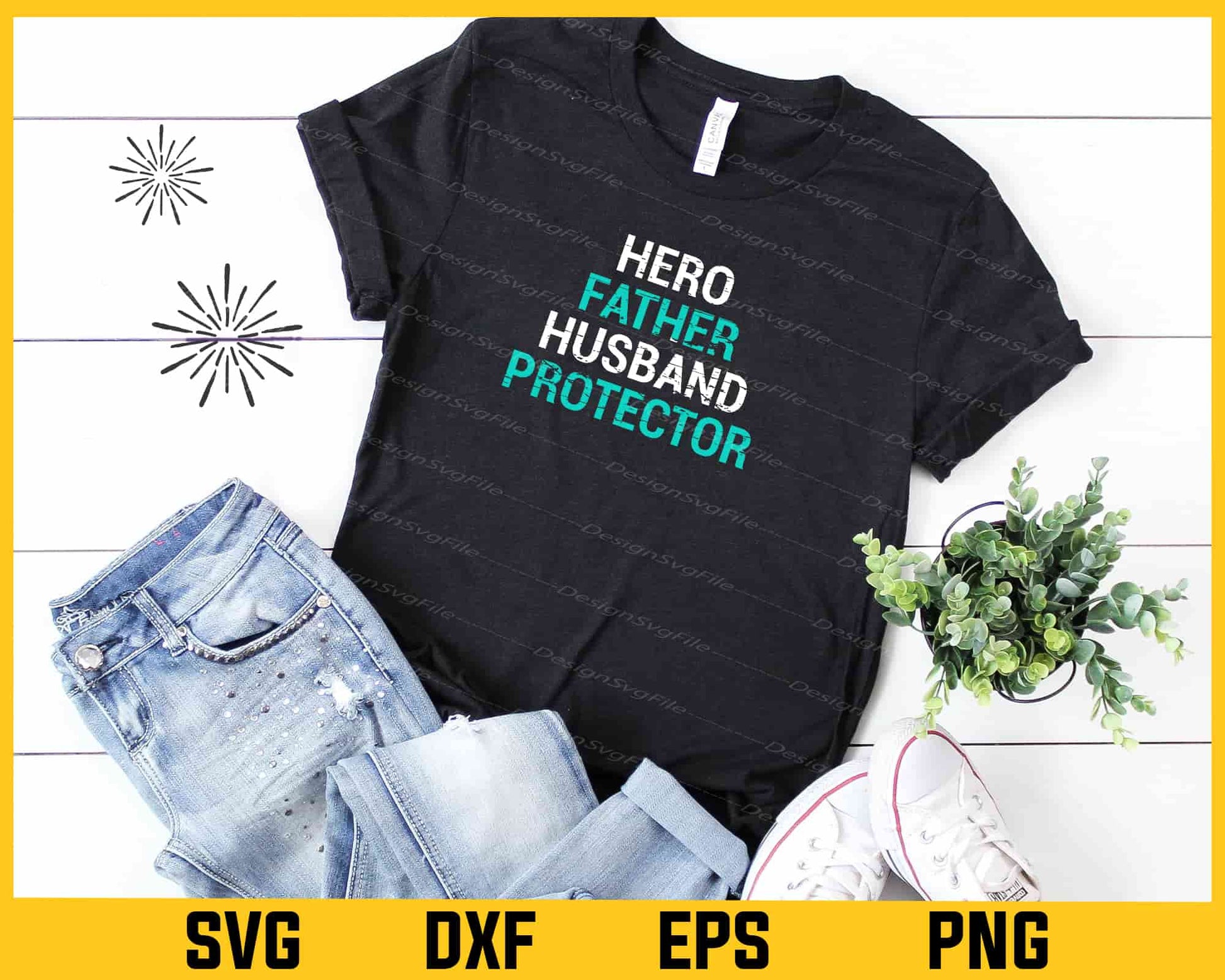 Father Husband Protector Hero Svg Cutting Printable File  - Premium Cutting Files in SVG, PNG & EPS Formats - Premium SVG Cutting Files for Crafts