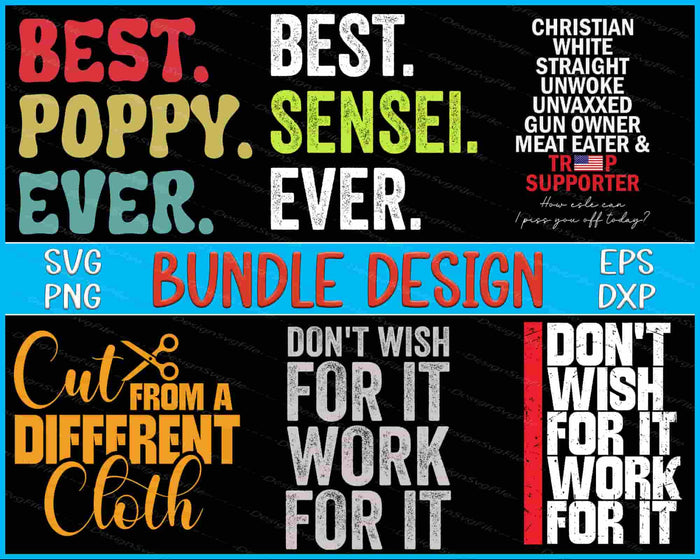 Collection of motivational phrases in various colors and text styles on a black background.