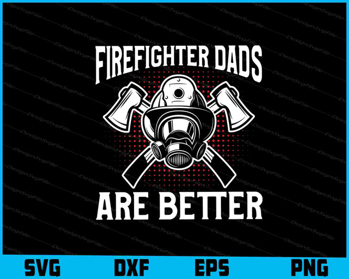 Collection of firefighter-themed graphic designs with text on a black background.
