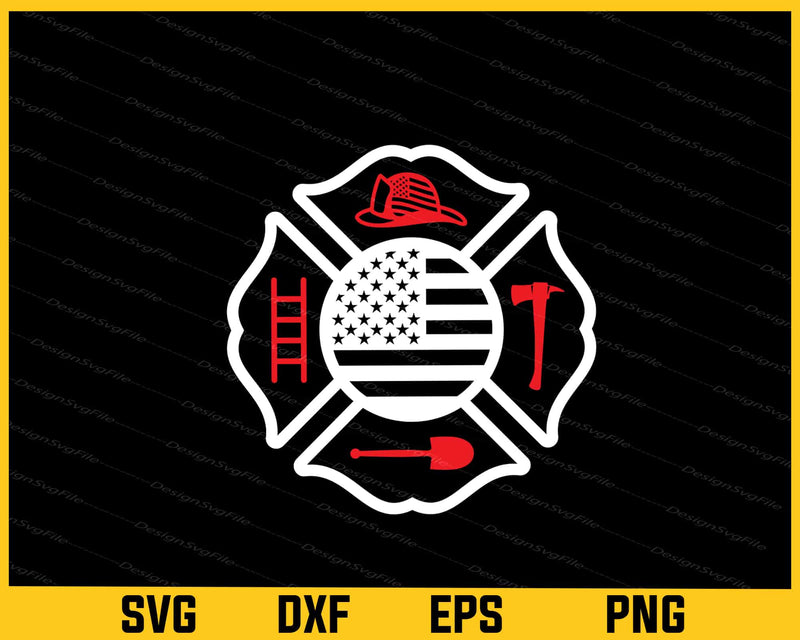 Firefighter Graphics Badge Svg Cutting Printable File  - Premium Cutting Files in SVG, PNG & EPS Formats - Premium SVG Cutting Files for Crafts