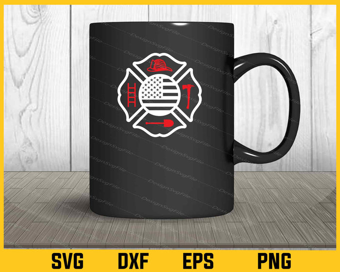 Firefighter Graphics Badge Svg Cutting Printable File  - Premium Cutting Files in SVG, PNG & EPS Formats - Premium SVG Cutting Files for Crafts