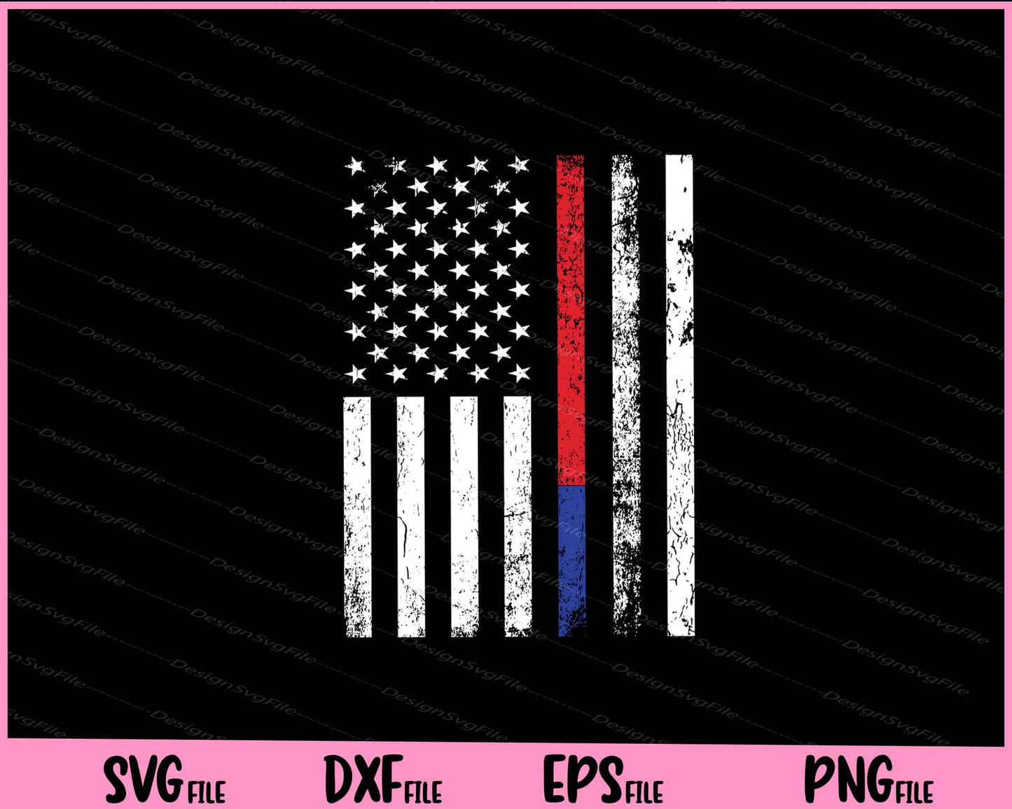 Firefighter Police Officer Red & Blue Line Flag Svg Cutting Printable File  - Premium Cutting Files in SVG, PNG & EPS Formats - Premium SVG Cutting Files for Crafts