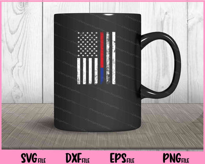 Firefighter Police Officer Red & Blue Line Flag Svg Cutting Printable File  - Premium Cutting Files in SVG, PNG & EPS Formats - Premium SVG Cutting Files for Crafts