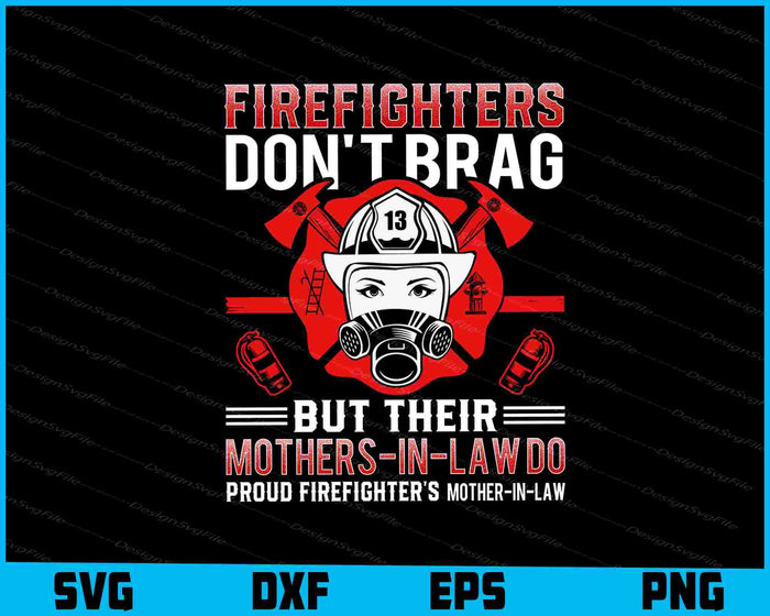 Collection of firefighter-themed designs with text and graphics on a black background.