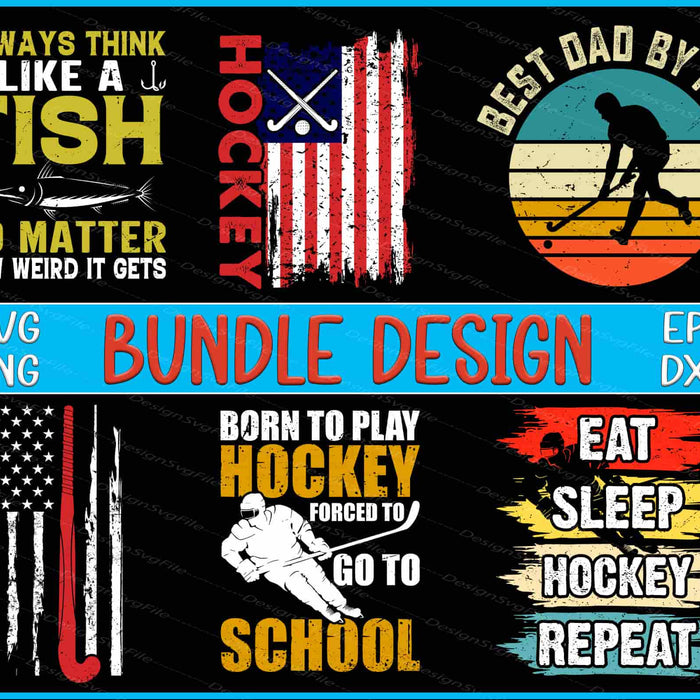 Fishing Bundle SVG, Hockey Dad PNG