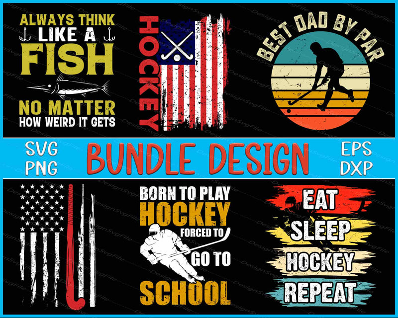 Fishing Bundle SVG, Hockey Dad PNG