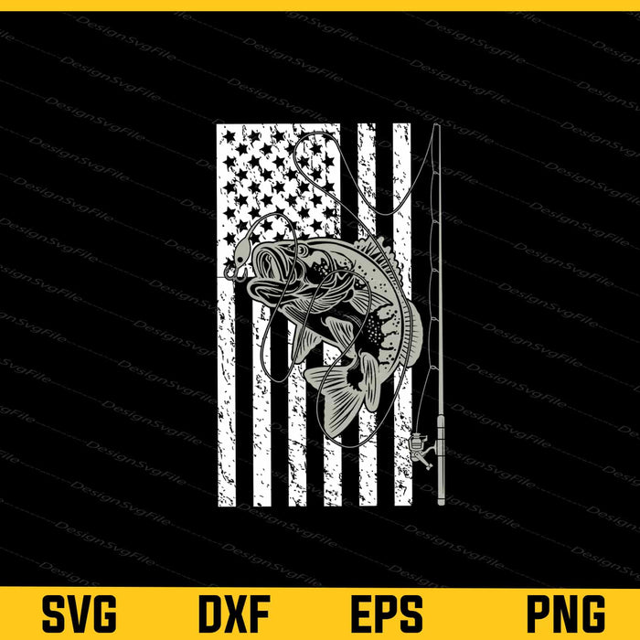 Fishing USA Flag Svg Cutting Printable File  - Premium Cutting Files in SVG, PNG & EPS Formats - Premium SVG Cutting Files for Crafts