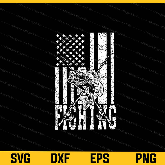 Fishing USA Flag For Fisherman Svg Cutting Printable File  - Premium Cutting Files in SVG, PNG & EPS Formats - Premium SVG Cutting Files for Crafts